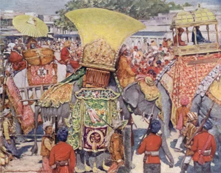 Burmese Elephants at the State Entry